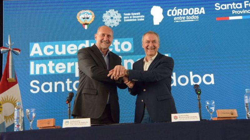 Córdoba y Santa Fe firmaron hoy el llamado a licitación para construir el acueducto interprovincial