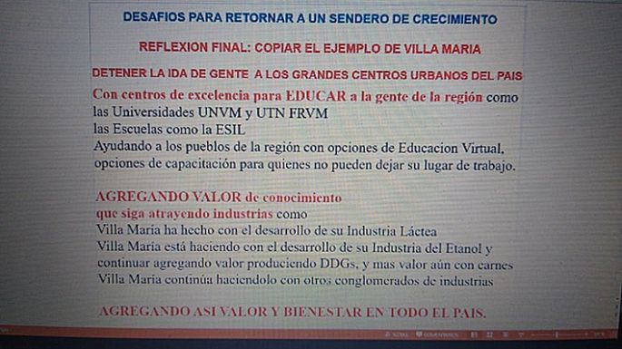 Un elogio de AGD a Villa María