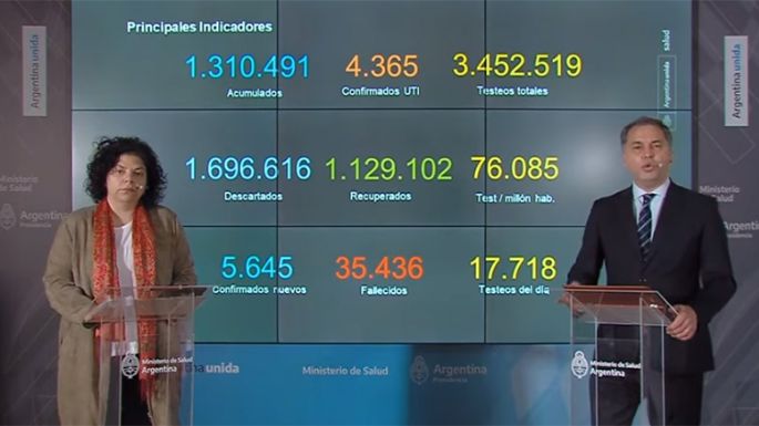 Vizzotti: "Por primera vez, hay una disminución de las personas internadas en terapia intensiva"