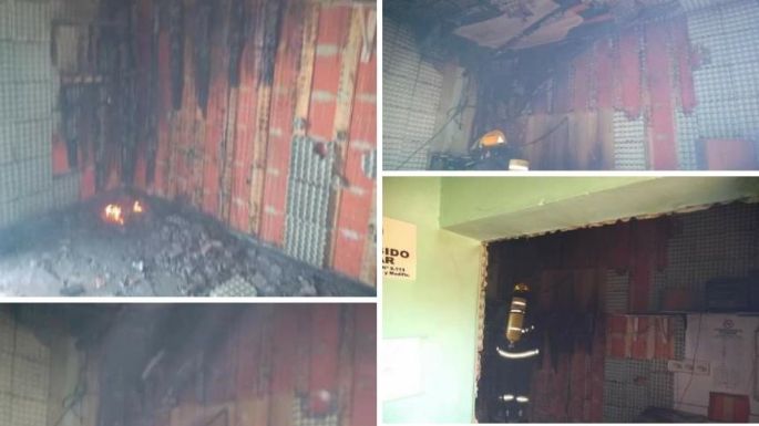 Voraz incendio en una radio en Santa Eufemia