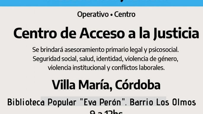 El CAJ hará hoy un operativo en Los Olmos