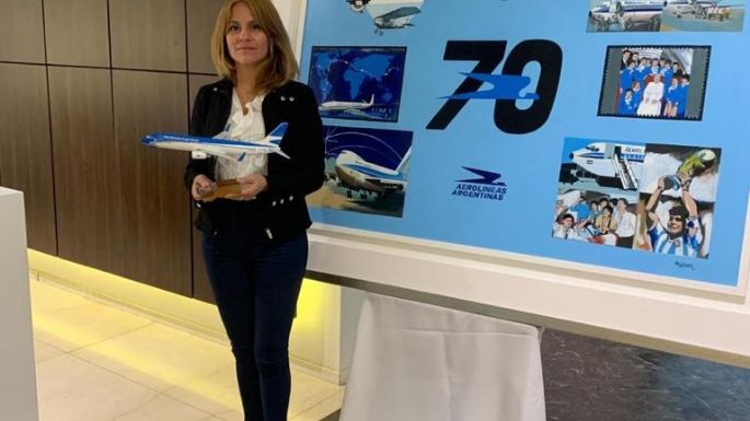 Obra de una villanovense está exhibida en el Aeropuerto de Ezeiza
