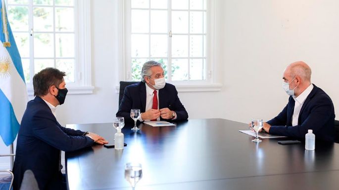 Preocupación: El presidente se reúne con Kicillof y Larreta por el aumento de casos
