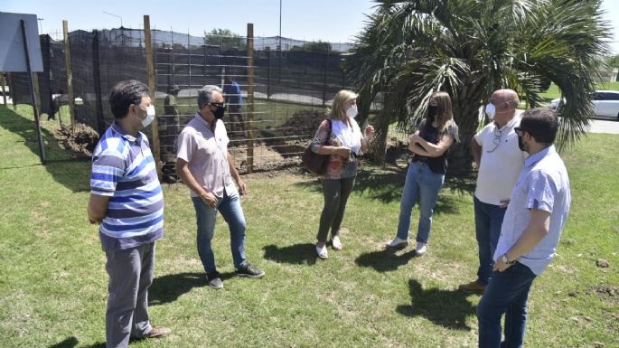 Rosso y Gill recorrieron la obra del monumento a Juan Bautista Bustos