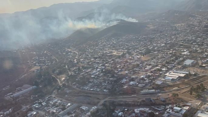 Operativo para contener un incendio