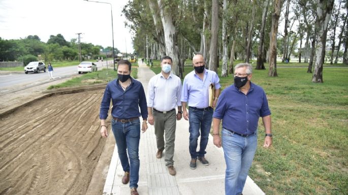 Gill y Rosso recorrieron la reactivación de la obra en el Parque Pereira y Domínguez