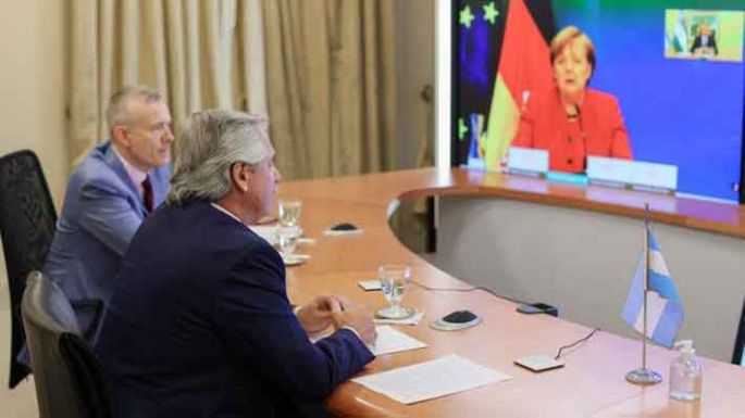 Fernández agradeció a Merkel su respaldo