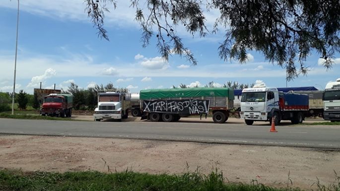 En Tío Pujio se sintió también el reclamo de los transportistas
