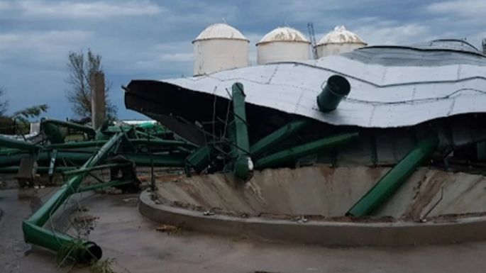 Serios daños en Laborde tras el paso de la tormenta