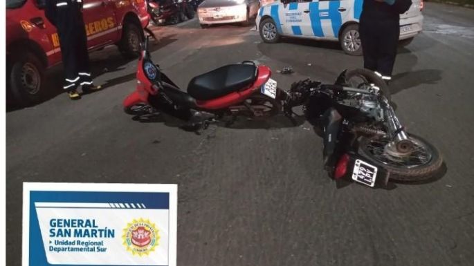 Colisionaron dos motos en Tío Pujio