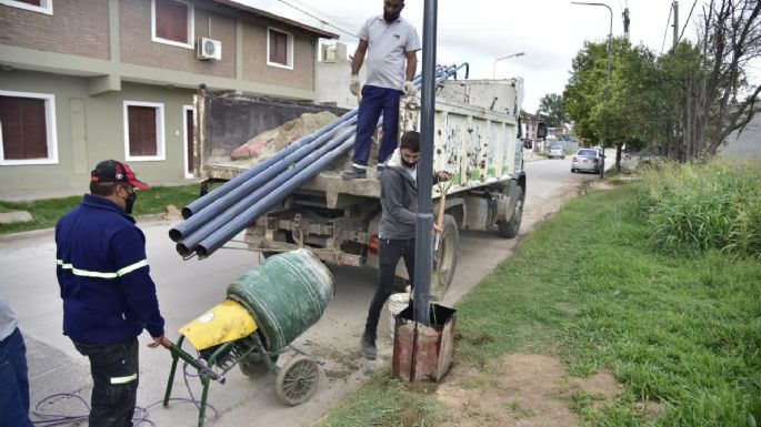Iniciaron obra de alumbrado en calle Lisandro de la Torre