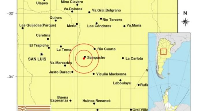 Se sintió un leve sismo en el sur de la provincia