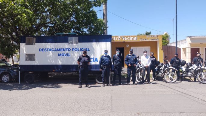 El Destacamento Policial Móvil se instaló en barrio Lamadrid