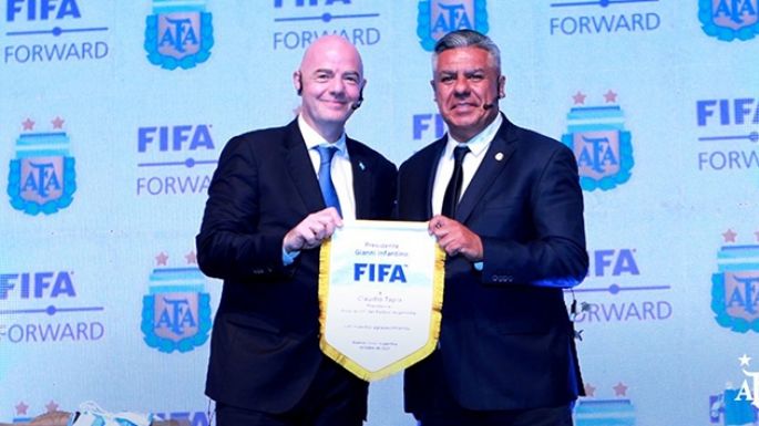 Infantino visitó el predio de la AFA
