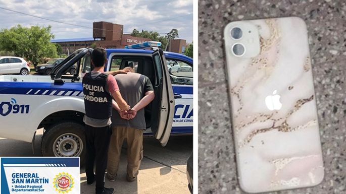 Atraparon a un sujeto de 42 años y recuperaron un celular robado