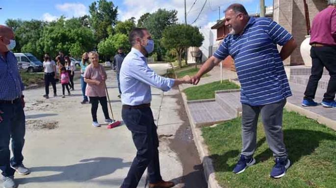 La obra de hormigonado en la calle Calafate llega al 75% de avance