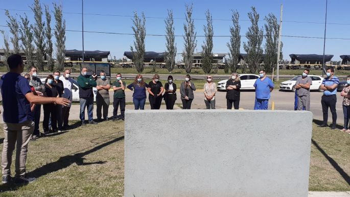 Personal del Hospital rindió un sentido homenaje a Jorge Ranco