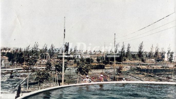 La inauguración del Parque  y la plantación de árboles