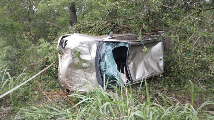 Volcó un auto en plena ruta 9 pero su conductora no sufrió heridas graves
