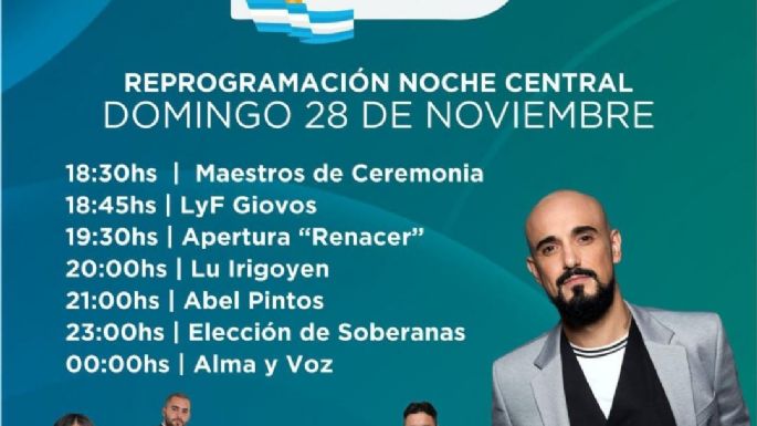 Por las condiciones climáticas la Noche de Gala se realizará mañana