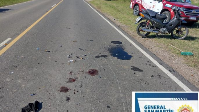 Ticino: chocaron una moto contra un tractor y hay una mujer grave