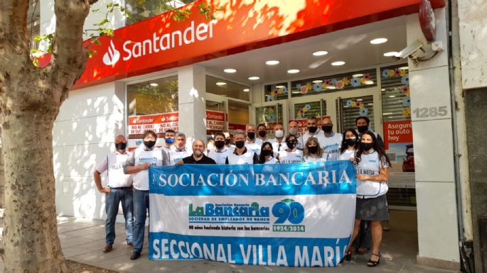 Paro en el Banco Santander