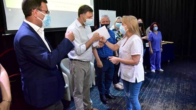 Homenajearon al equipo de salud