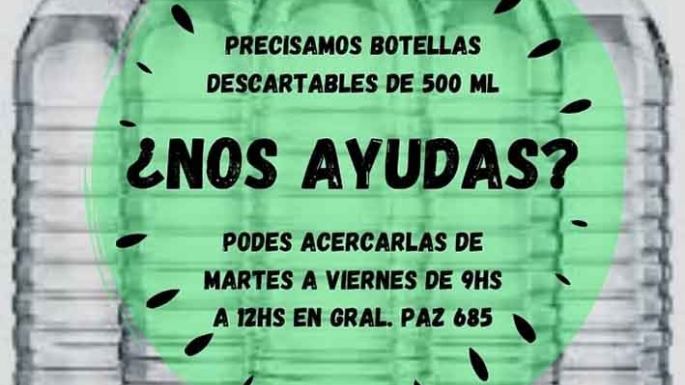 Piden botellas para seguir ayudando