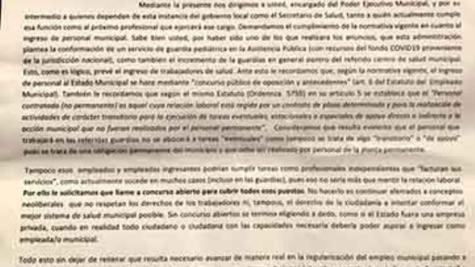 Piden que llamen a concurso para la anunciada guardia pediátrica