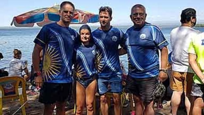 Doble festejo tiopujiense  en el dique La Quebrada