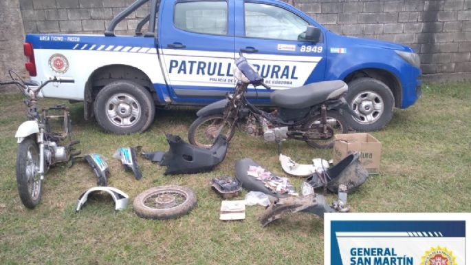 Hallazgo de motopartes en Pasco