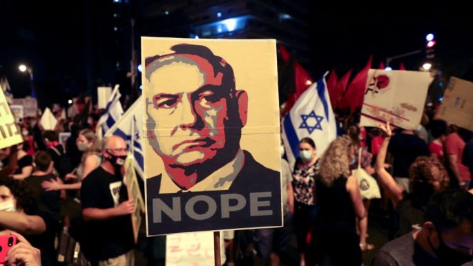Miles protestaron contra Netanyahu