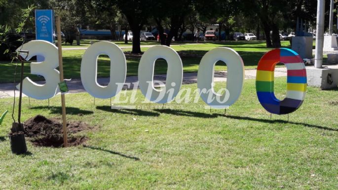 Plantaron un árbol por la memoria en la Plaza Pedro Viñas