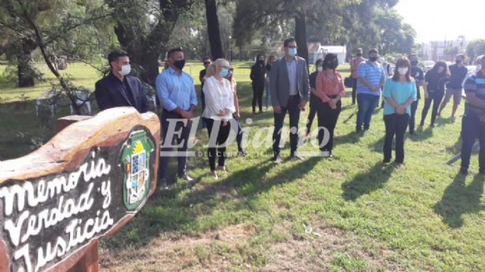 Graglia encabezó el acto por Memoria Verdad y Justicia