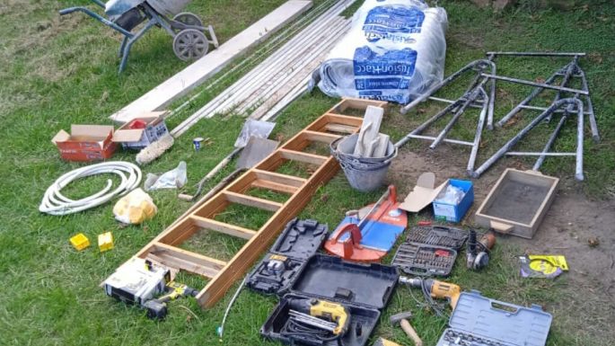 Lograron recuperar varios materiales robados en una obra en construcción