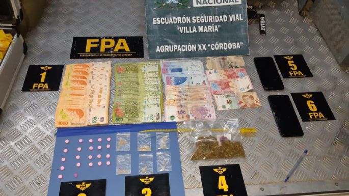 Secuestran éxtasis, marihuana y dinero en efectivo durante un control de Gendarmería