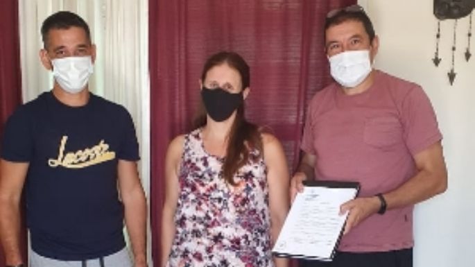 Aporte del municipio para pintar los nomencladores en Jardín del Golf