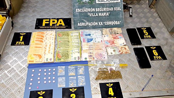 Incautaron éxtasis y marihuana