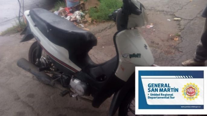 Recuperaron motocicleta que tenía pedido de secuestro en Villa Nueva