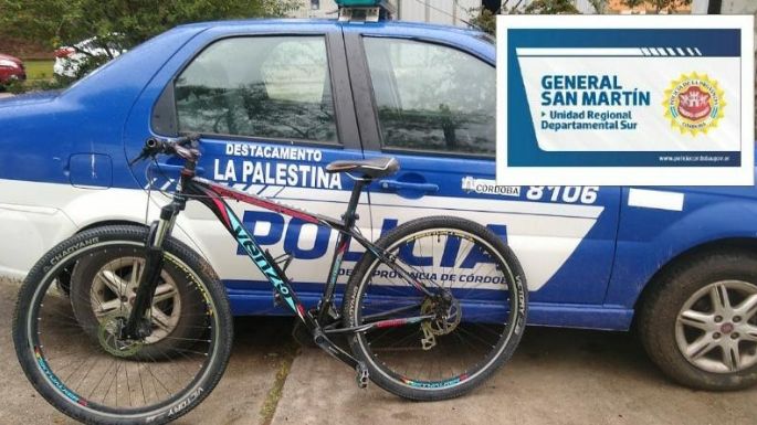 Recuperaron en Villa María una bici Venzo robada en La Palestina