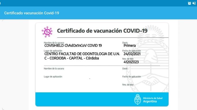 Un joven ingeniero agrónomo figura como vacunado y no lo está