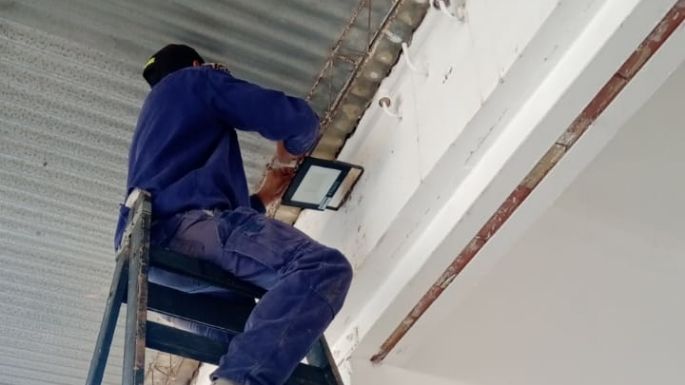 Reparan el techo de la Escuela Bartolomé Mitre