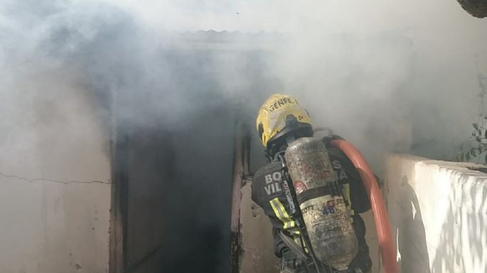 Se incendió la pieza trasera de una vivienda en barrio Ameghino