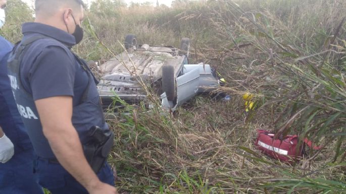 Vuelco en la ruta 2