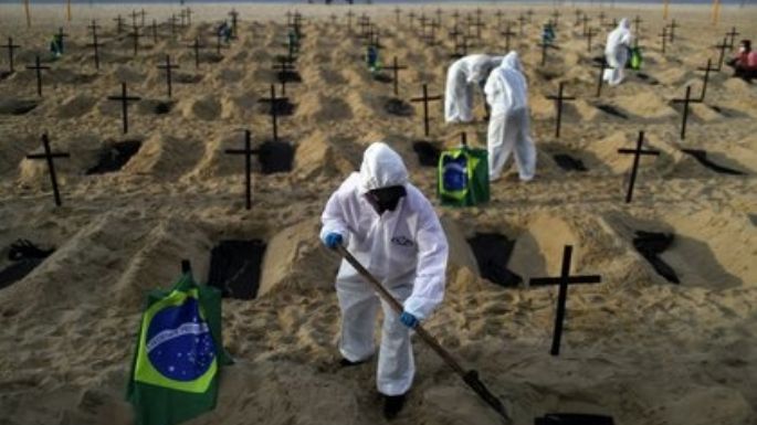 Brasil superó las 400.000 muertes por coronavirus
