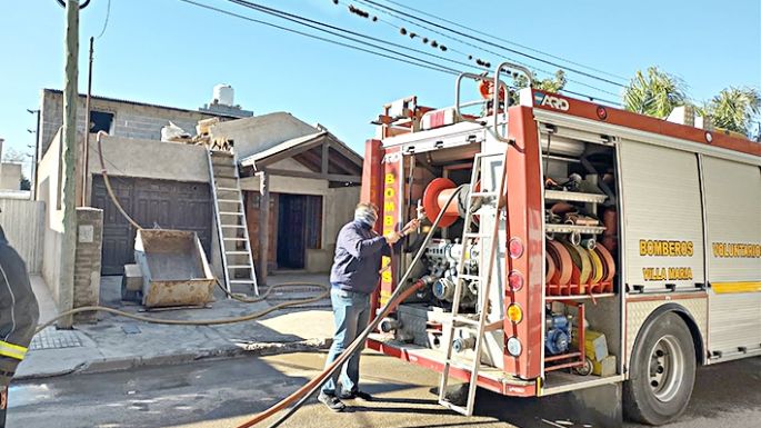 Rescatados en un incendio