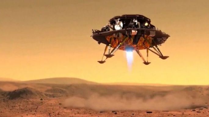 China logró posar sobre la superficie de Marte un robot teleguiado