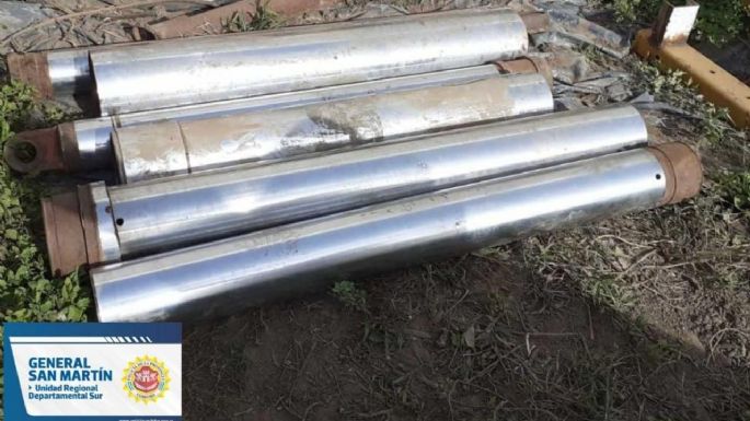 Robó cilindros de una oleohidráulica y los quiso vender a una chacarita