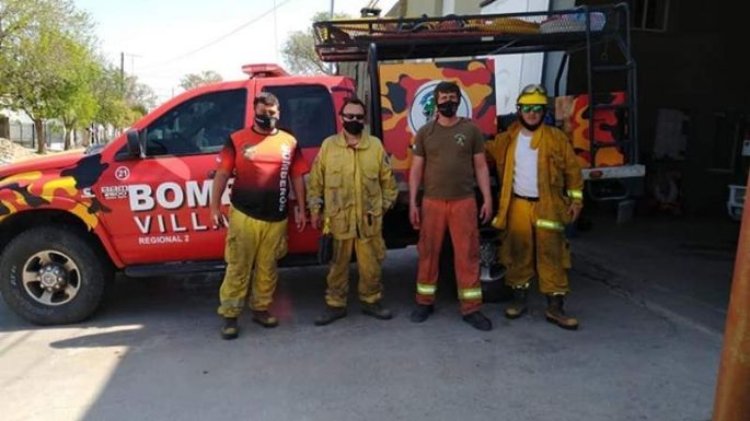 Bomberos de la región se pliegan al toque de sirena para pedir vacunas