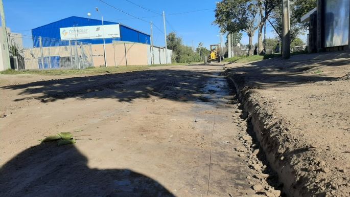 Realizaron trabajos de reparación en las calles de Villa Nueva